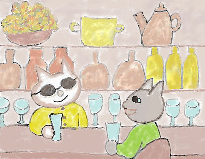 アモイの酒場で再会した、グレとマスター