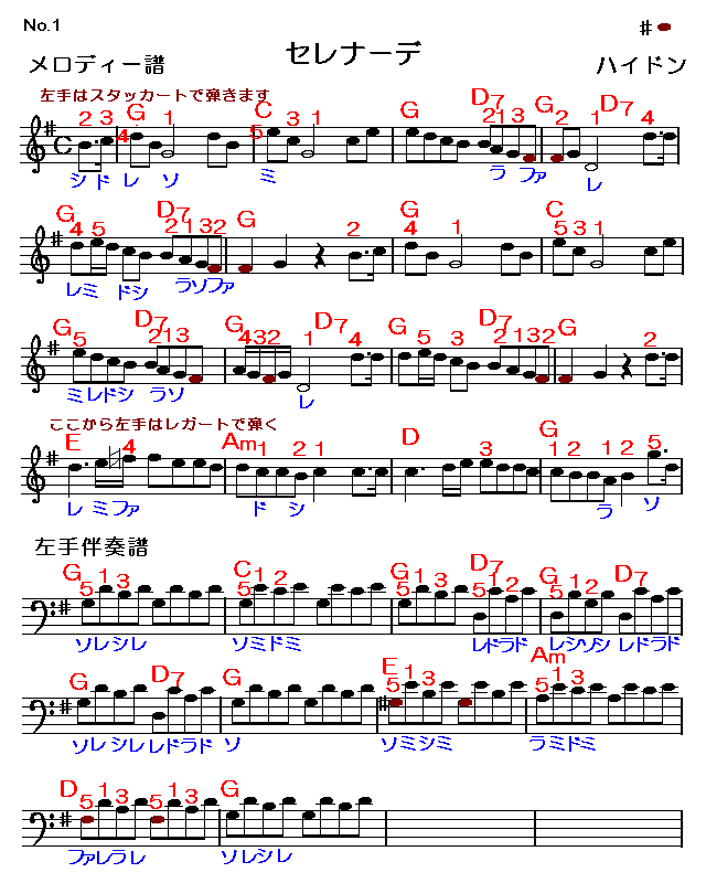 セレナーデ１　楽譜